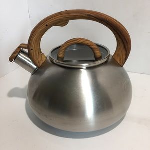 Stainless Steel Tea Kettle with Wooden Handle